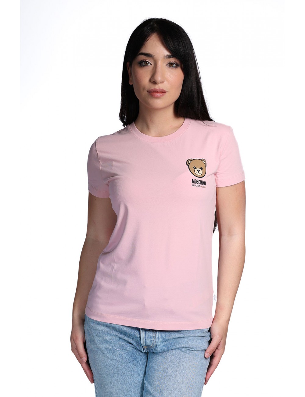 t-shirt moschino DONNA ROSA 0224 - V6A0701 - 4410 vista frontale