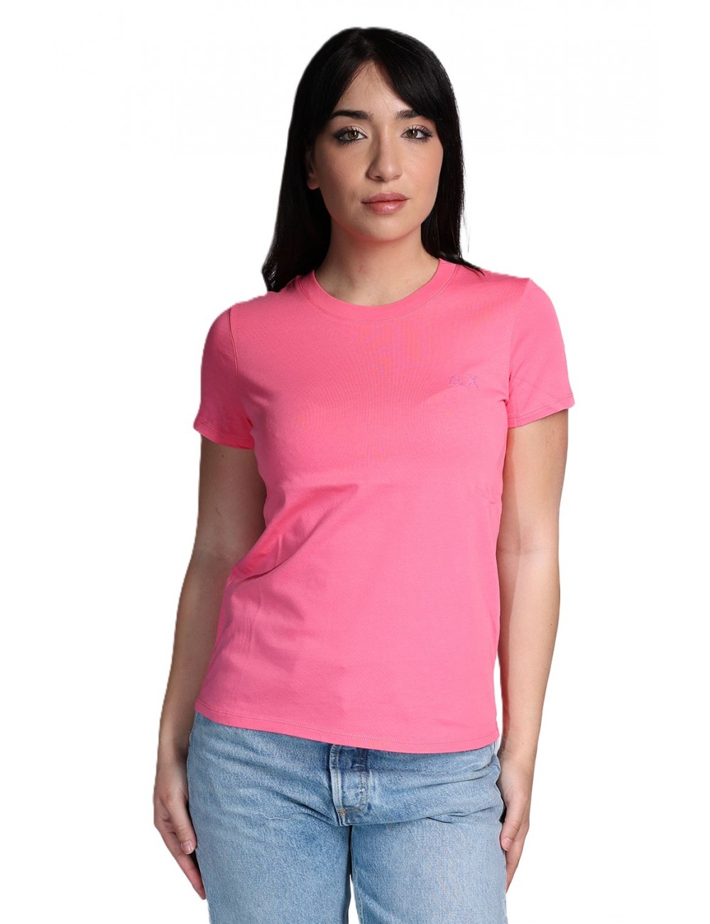 t-shirt sun68 DONNA 20 FUXIA - T36201 vista frontale