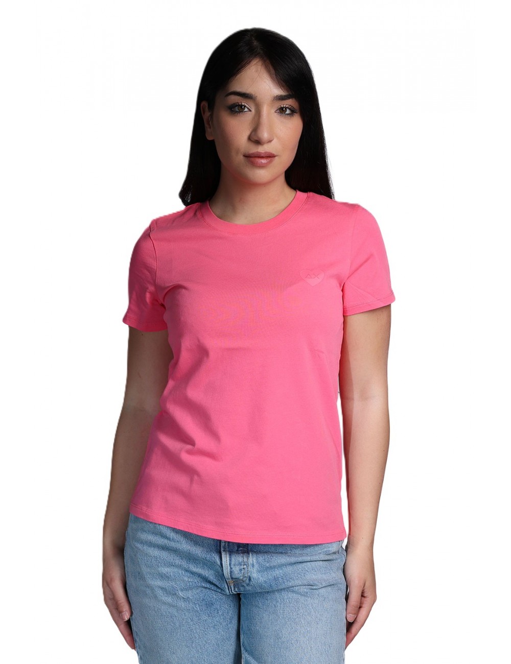 t-shirt sun68 DONNA 20 FUXIA - T36203 vista frontale