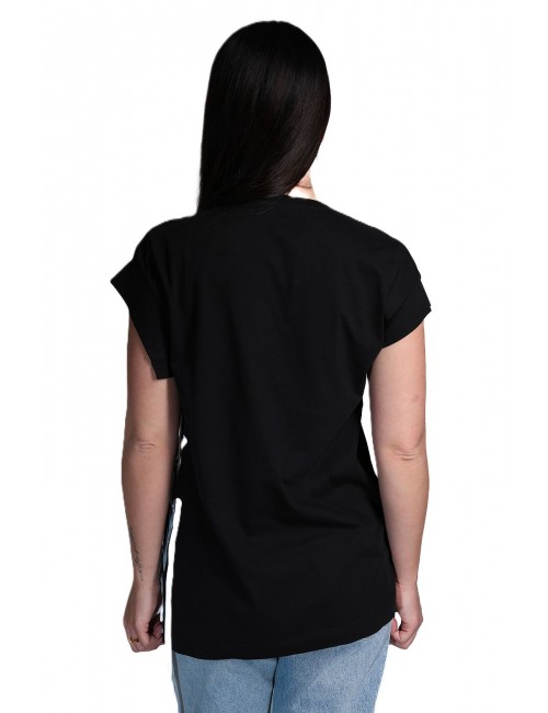 t-shirt jijil DONNA 0074 NERA E BIANCA - JPE23TS485 - vista posteriore