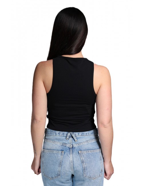 canotta crop moschino DONNA NERA 0555 - V6A8901 - 4410 vista posteriore