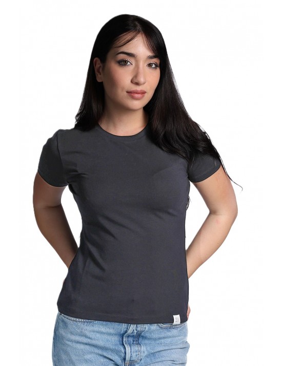 t-shirt peuterey DONNA NERA - MENTA 04 - PED5664 vista frontale