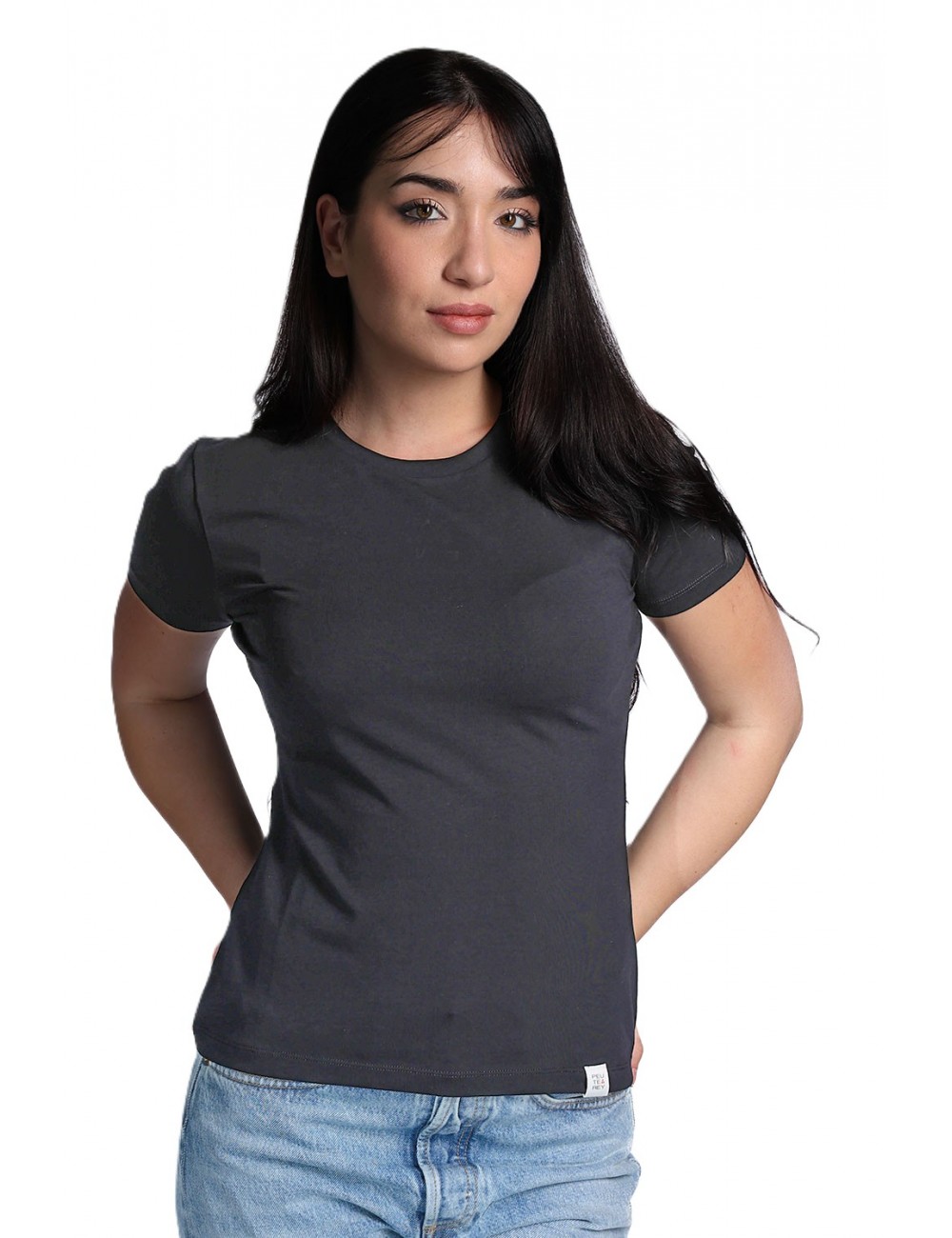 t-shirt peuterey DONNA NERA - MENTA 04 - PED5664 vista frontale