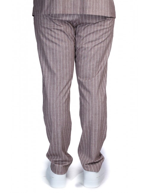 abito bharnaba philosophy UOMO BEIGE MORO - ALBANO - ABS707R vista posteriore pantalone