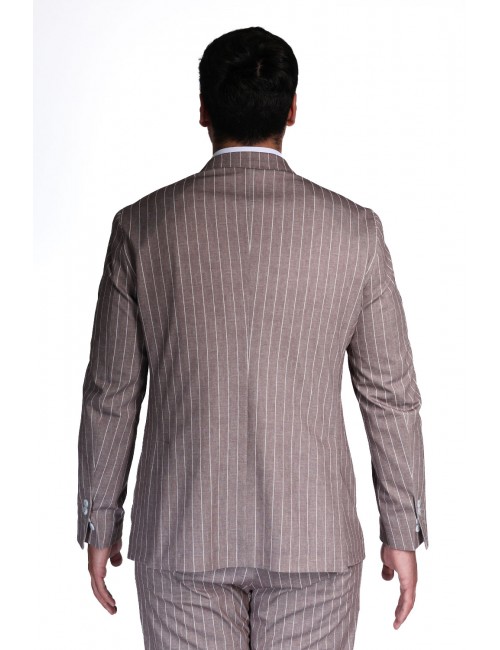 abito bharnaba philosophy UOMO BEIGE MORO - ALBANO - ABS707R vista posteriore giacca