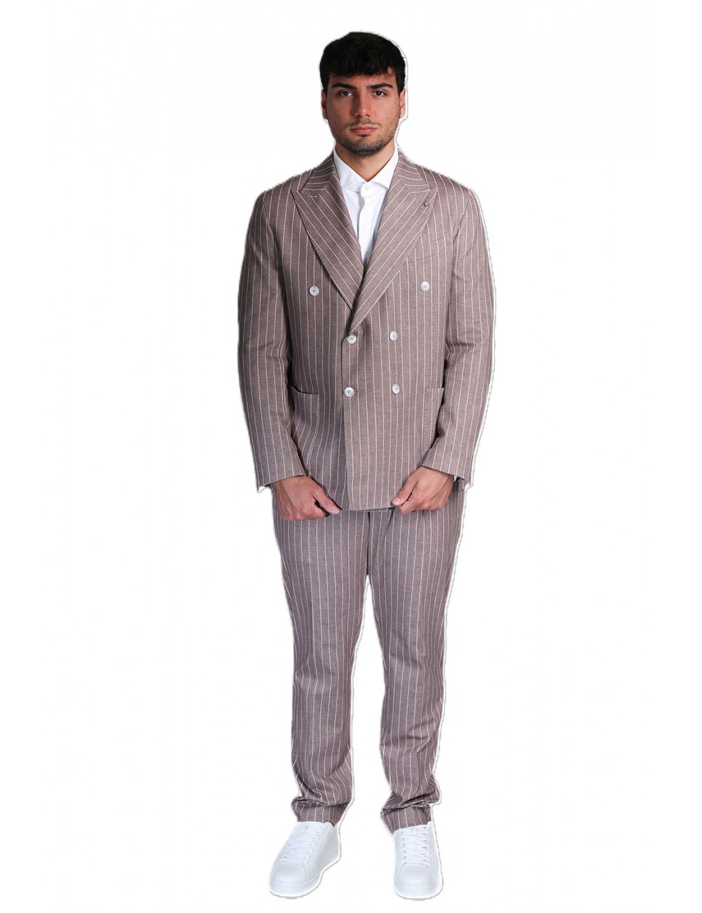 abito bharnaba philosophy UOMO BEIGE MORO - ALBANO - ABS707R vista frontale