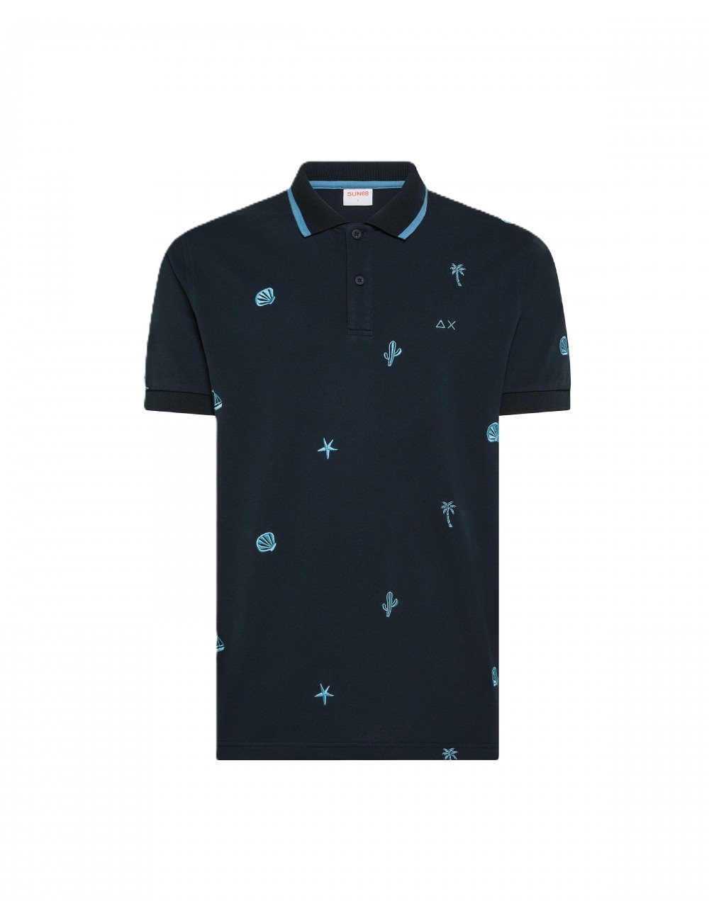 polo sun68 UOMO 07 NAVY BLUE - A36126 vista frontale