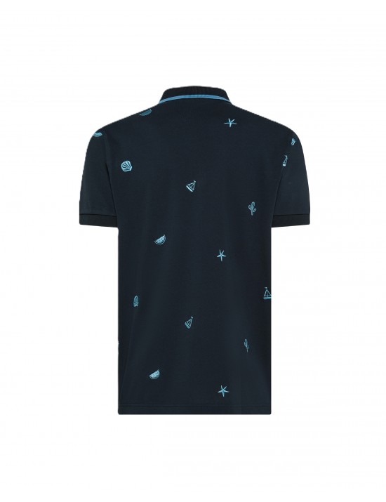polo sun68 UOMO 07 NAVY BLUE - A36126 vista frontale