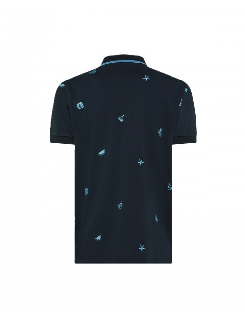 polo sun68 UOMO 07 NAVY BLUE - A36126 vista posteriore