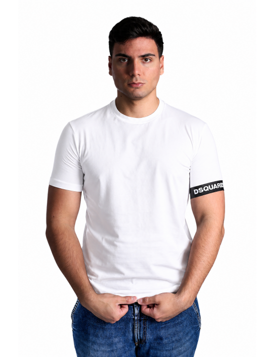 t-shirt dsquared2 UOMO BIANCA 100 - D9M3S6210 vista frontale