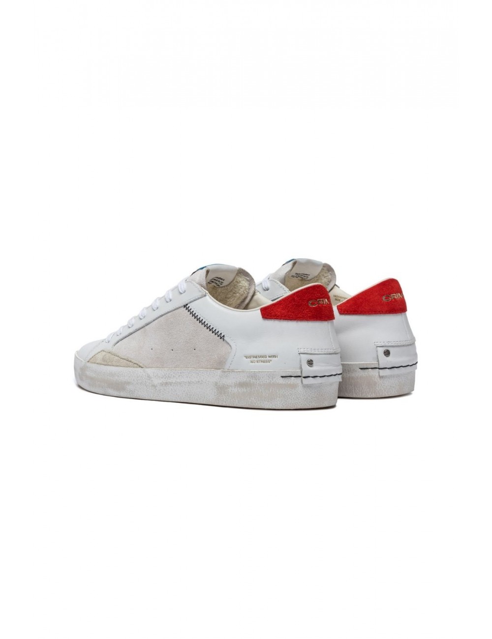 scarpe crime london UOMO BIANCHE - 14005PP7.10 vista posteriore