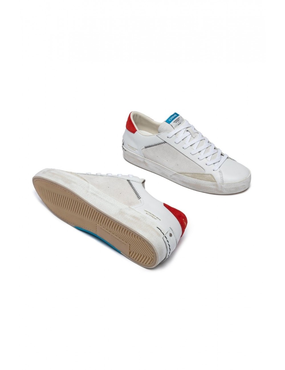scarpe crime london UOMO BIANCHE - 14005PP7.10 vista dettagli 2