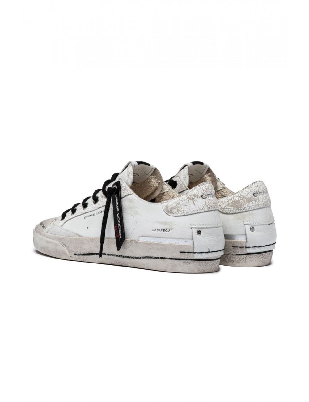 scarpe crime london UOMO BIANCHE - 14130PP7.10 vista posteriore