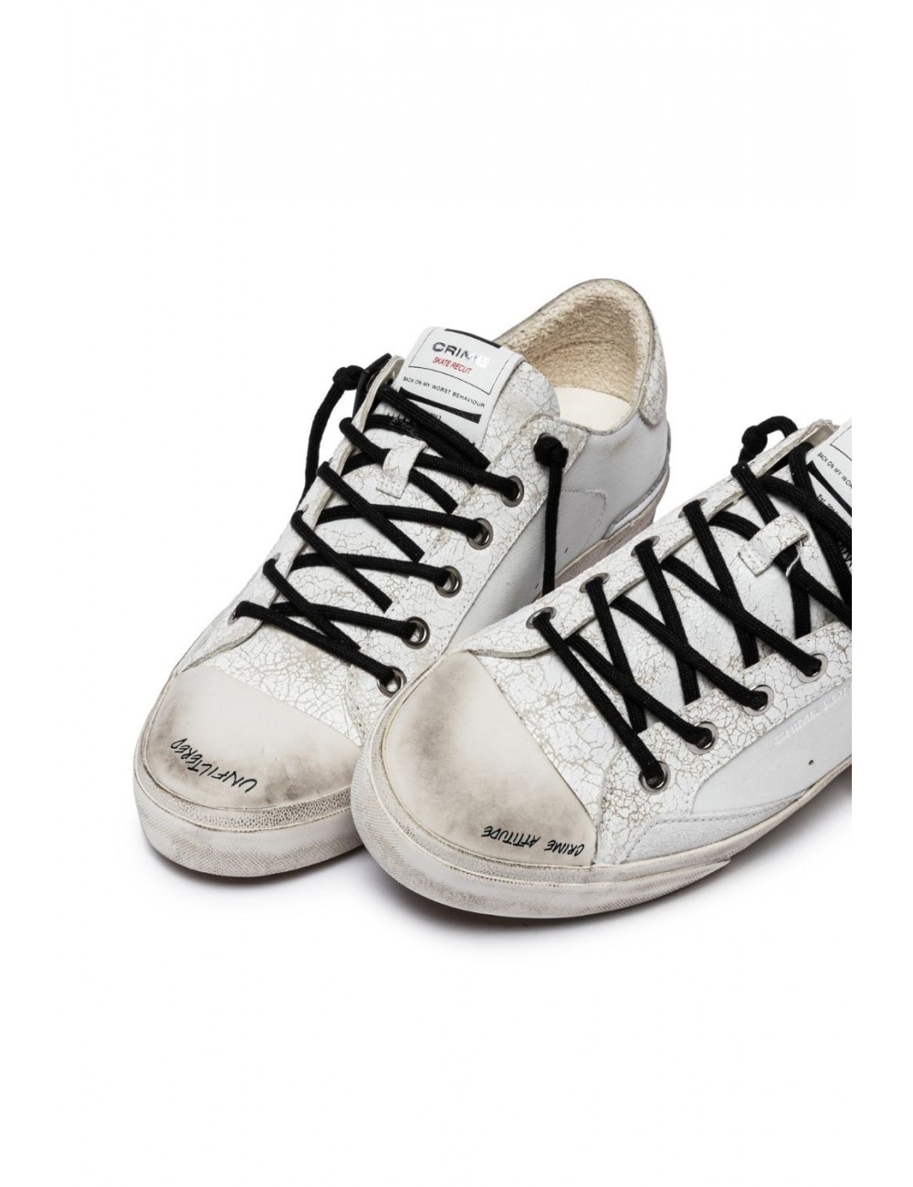 scarpe crime london UOMO BIANCHE - 14130PP7.10 vista frontale 2