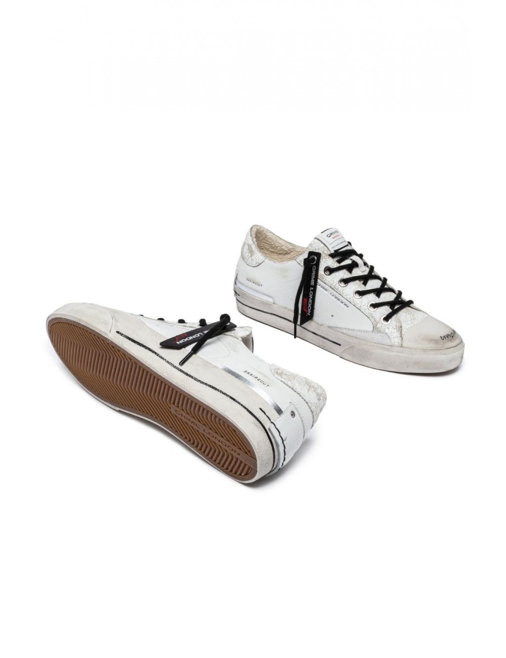 scarpe crime london UOMO BIANCHE - 14130PP7.10 vista dettagli