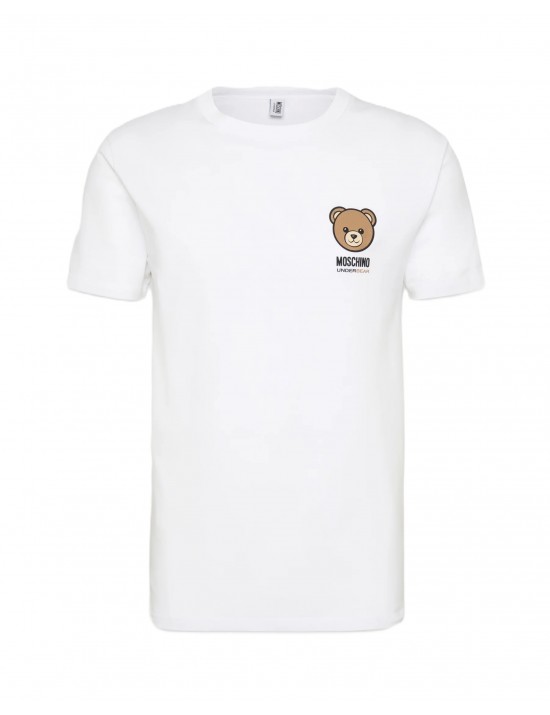 t-shirt moschino UOMO BIANCA 0001 - V1A0701 - 4410 vista frontale