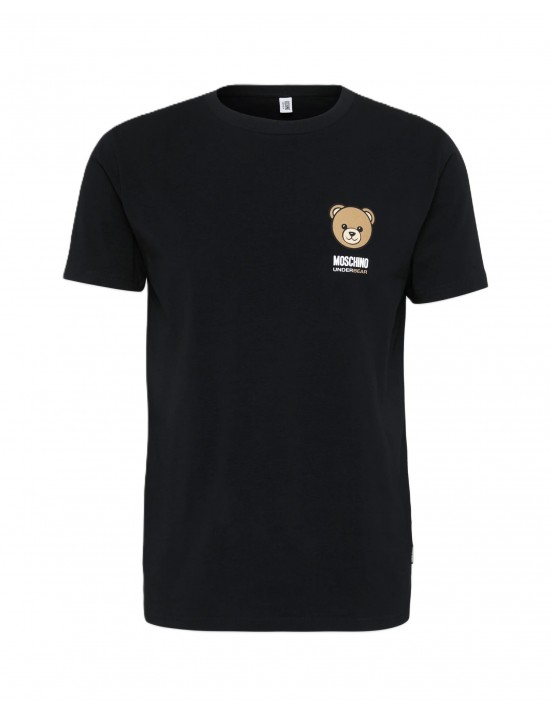 t-shirt moschino UOMO NERA 0555 - V1A0701 - 4410 vista frontale