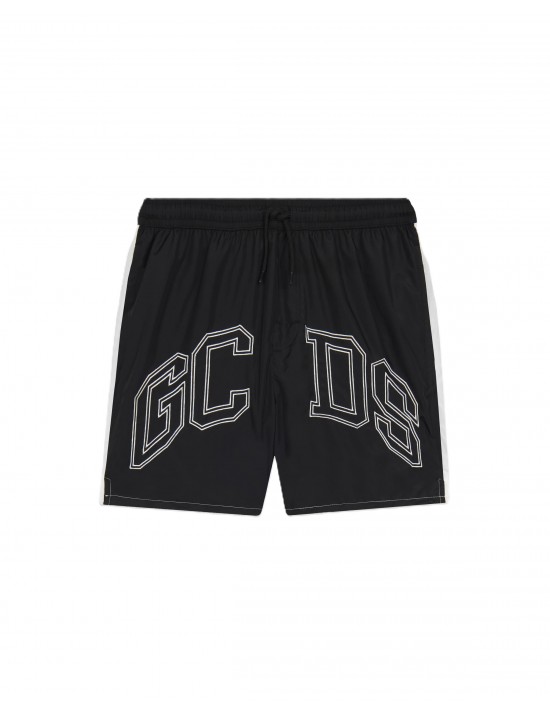 costume a pantaloncino gcds UOMO 999A BLACK E WHITE - C1MEQS249T016 vista frontale