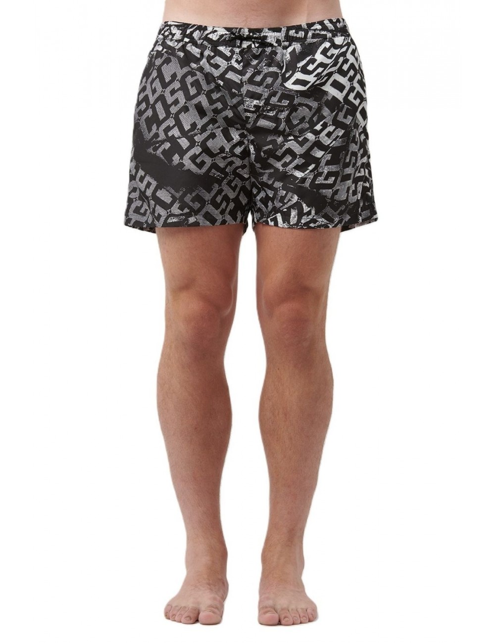 costume a pantaloncino gcds UOMO 999A BLACK E WHITE - C1MEQS250T075 vista frontale