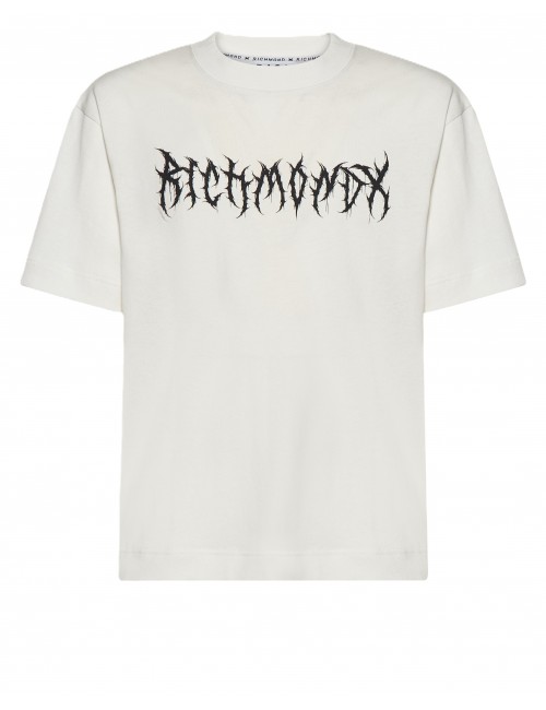 t-shirt john richmond UOMO OFF-WHITE - UMP26028TS vista frontale
