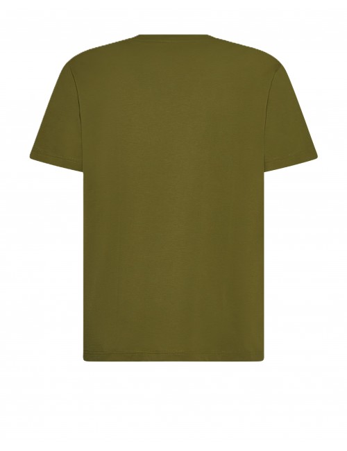 t-shirt john richmond UOMO VERDE MILITARE GREEN MAYFLY - UMP26018TS vista posteriore