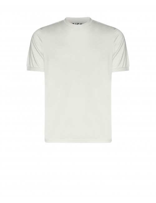 t-shirt john richmond UOMO PANNA OFF WHITE - UMP26076TS vista frontale 2