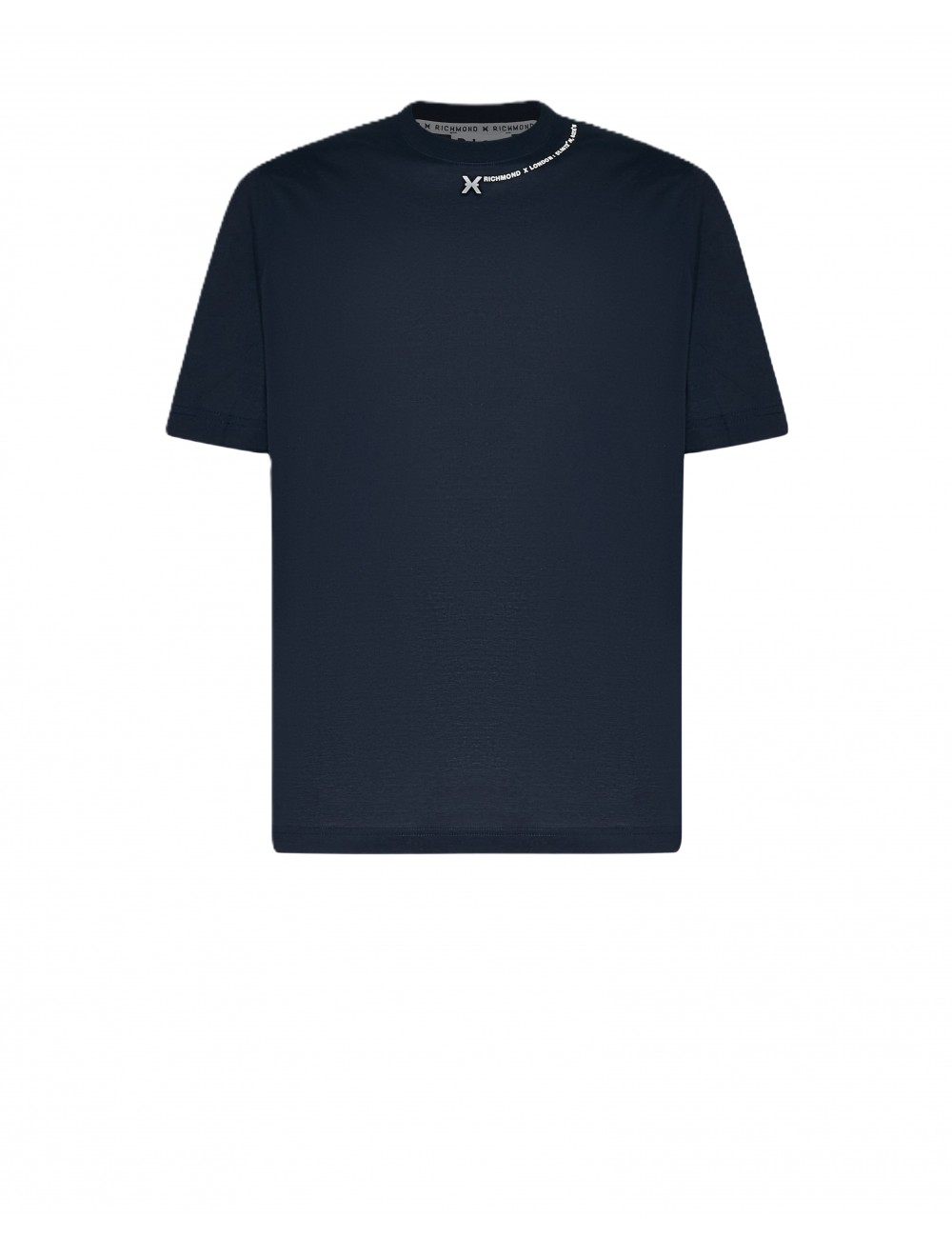 t-shirt john richmond UOMO BLUE NAVY - UMP26038TS vista frontale