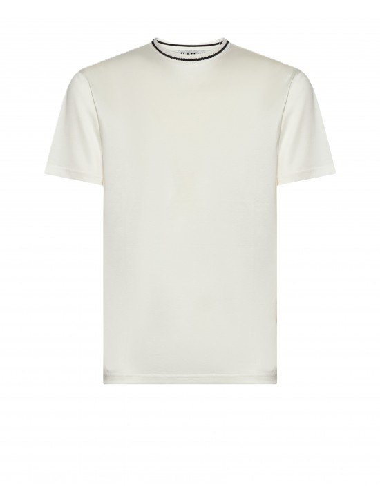 t-shirt john richmond UOMO OFF-WHITE/BLACK - UMP26335TS vista frontale