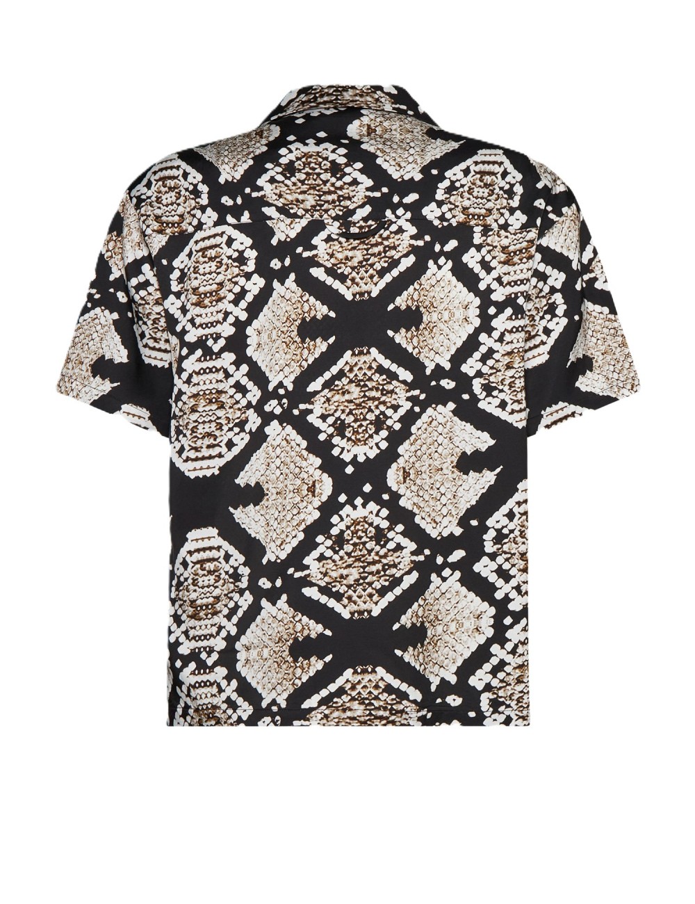 camicia john richmond UOMO NERA SNAKESKIN NATURAL - UMP26110CA vista posteriore