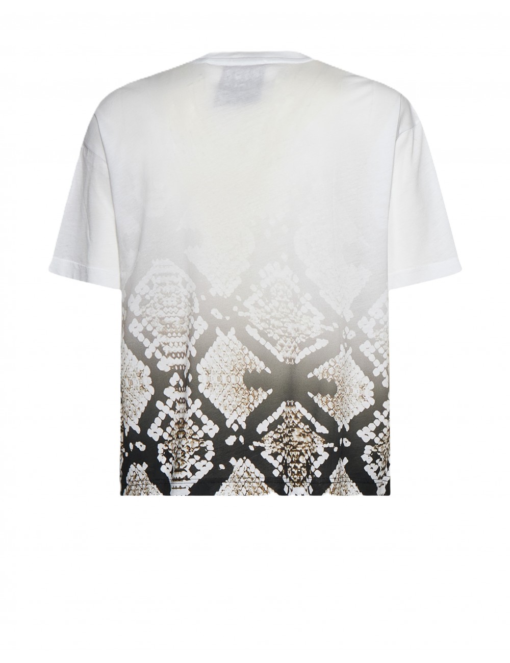 t-shirt john richmond UOMO WHITE/SNAKESKIN NATURAL - UMP26103TS vista posteriore