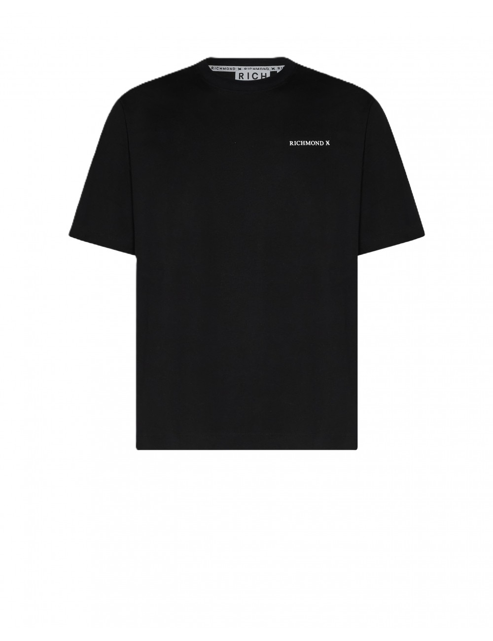 t-shirt john richmond UOMO BLACK - UMP26027TS vista frontale