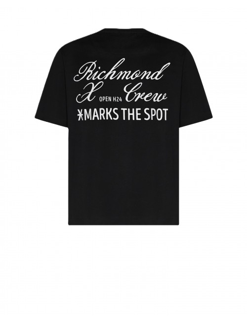 t-shirt john richmond UOMO BLACK - UMP26027TS vista posteriore