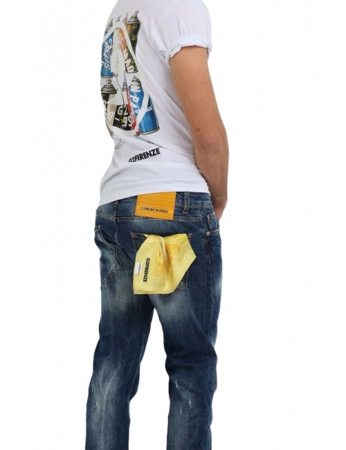 jeans g2firenze UOMO BLU - YELLOW SPACE vista laterale
