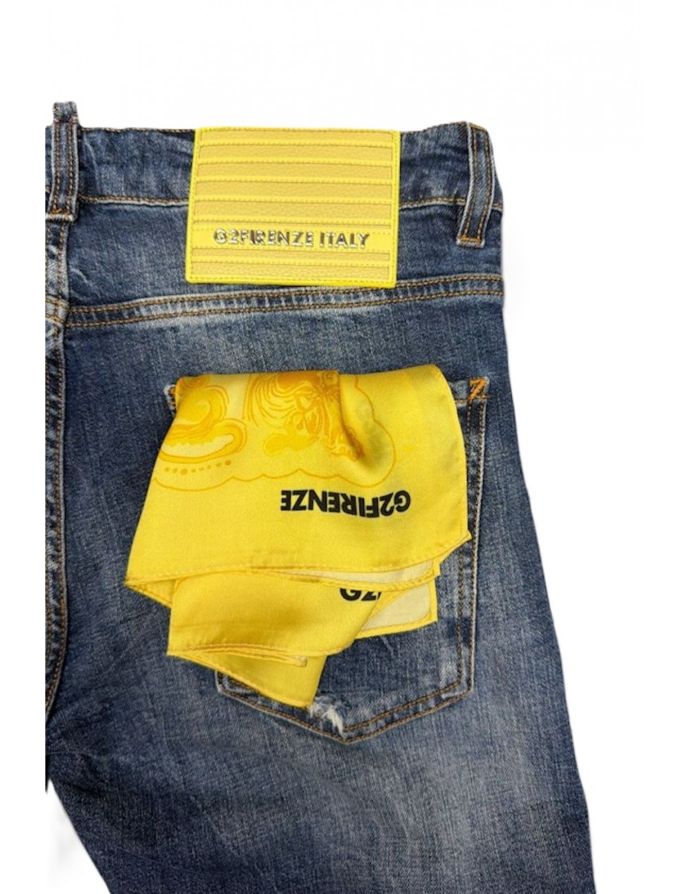 jeans g2firenze UOMO BLU - YELLOW SPACE vista dettaglio posteriore