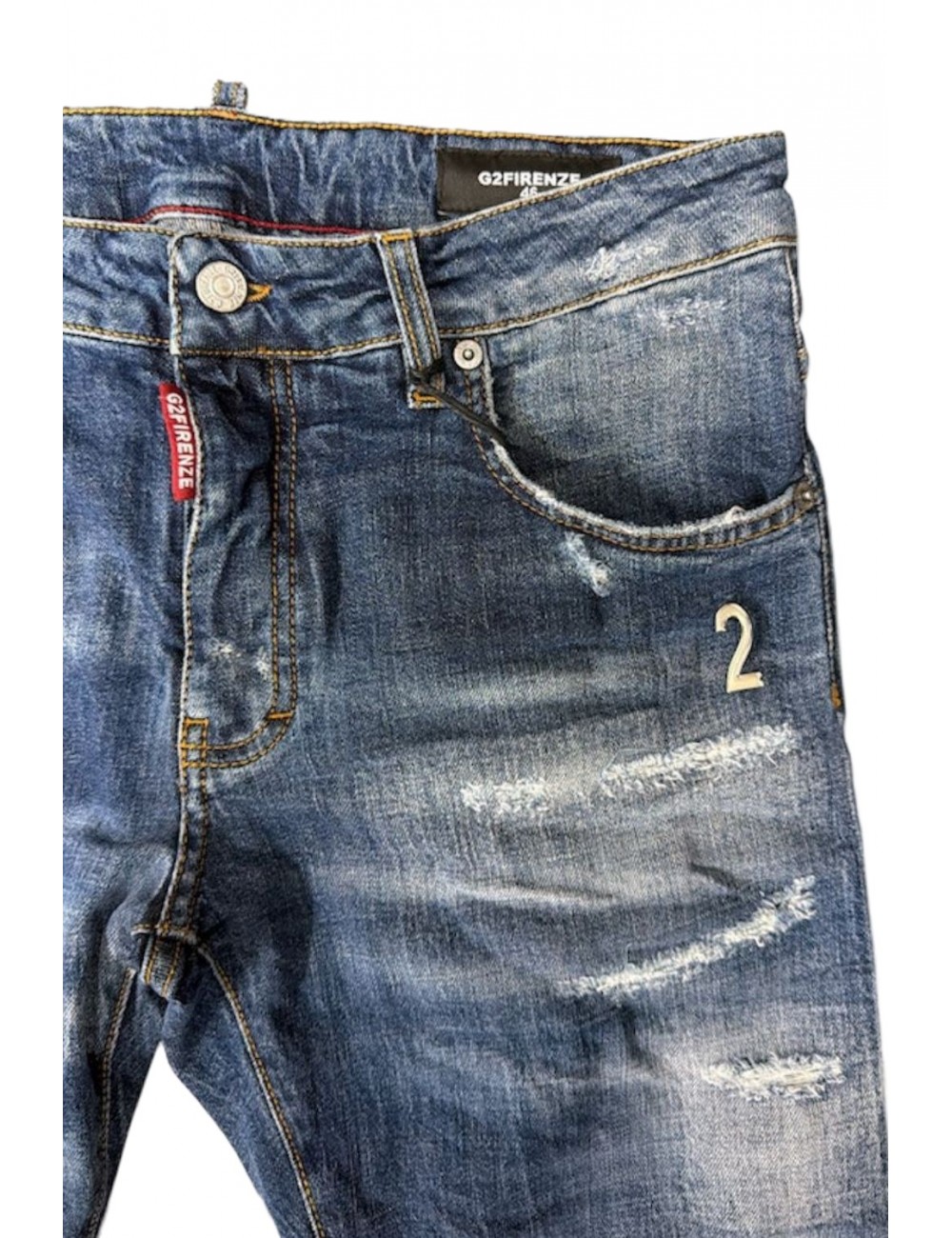 jeans g2firenze UOMO BLU - YELLOW SPACE vista dettaglio