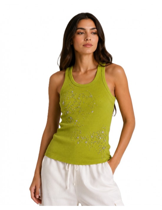 canotta jijil DONNA 0035 VERDE - JPE26CN088 vista frontale