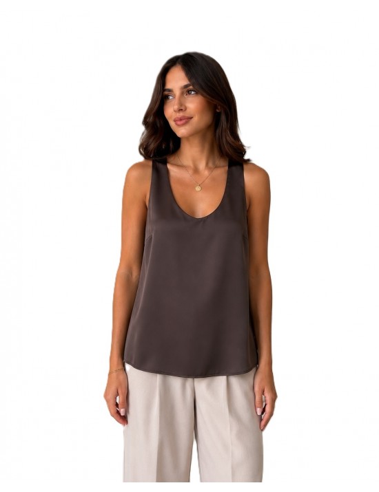 canotta jijil DONNA MARRONE 0005 MORO - JPE26CN253 - vista frontale