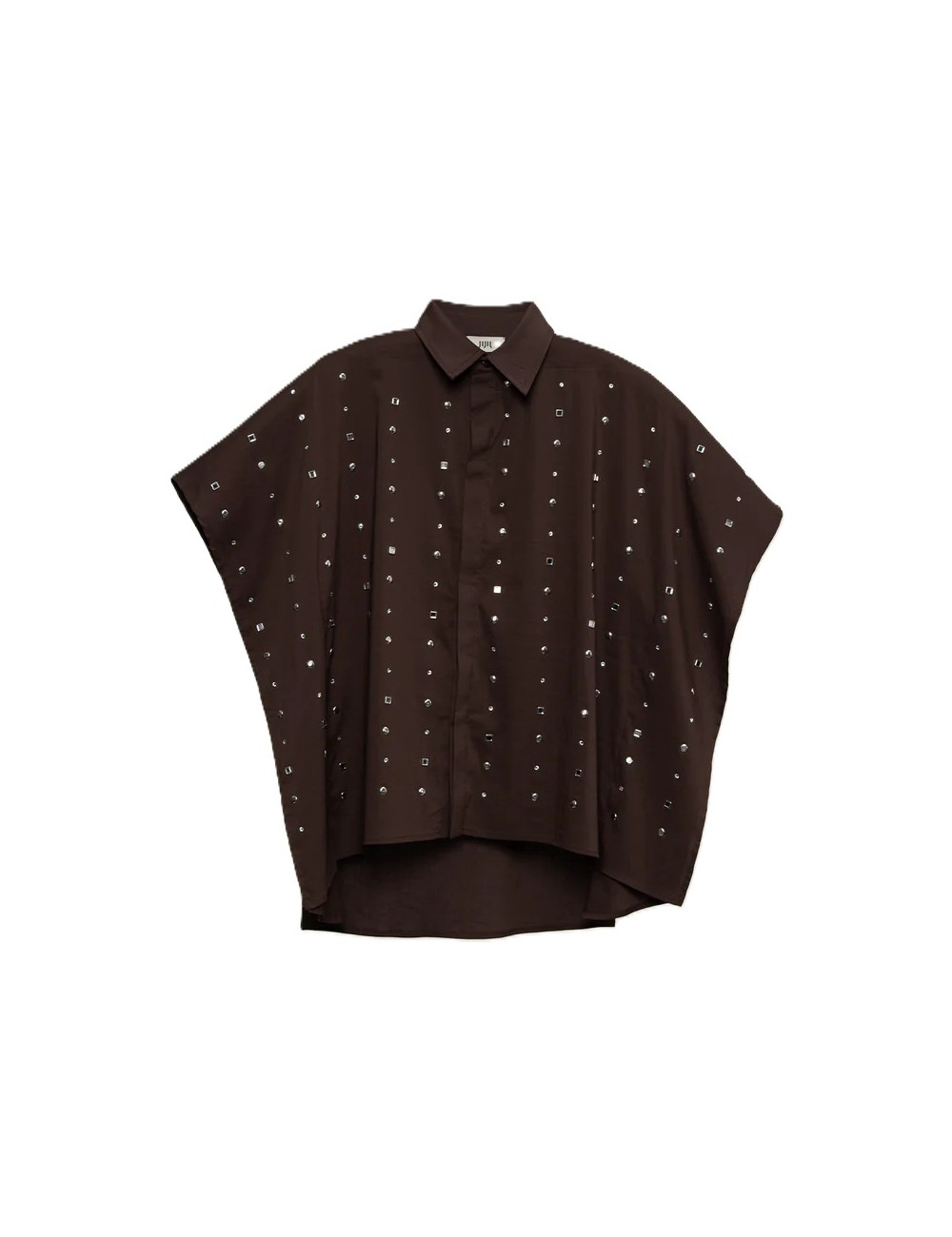 camicia jijil DONNA MARRONE 0005 MORO - JPE26CA078 vista frontale 2