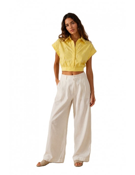 camicia jijil DONNA 0037 GIALLA - JPE26BL080 vista frontale