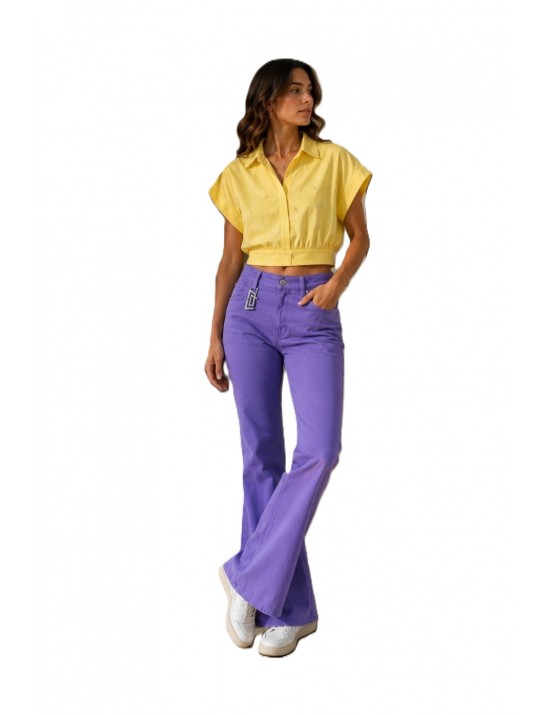 camicia jijil DONNA 0037 GIALLA - JPE26BL080 vista frontale