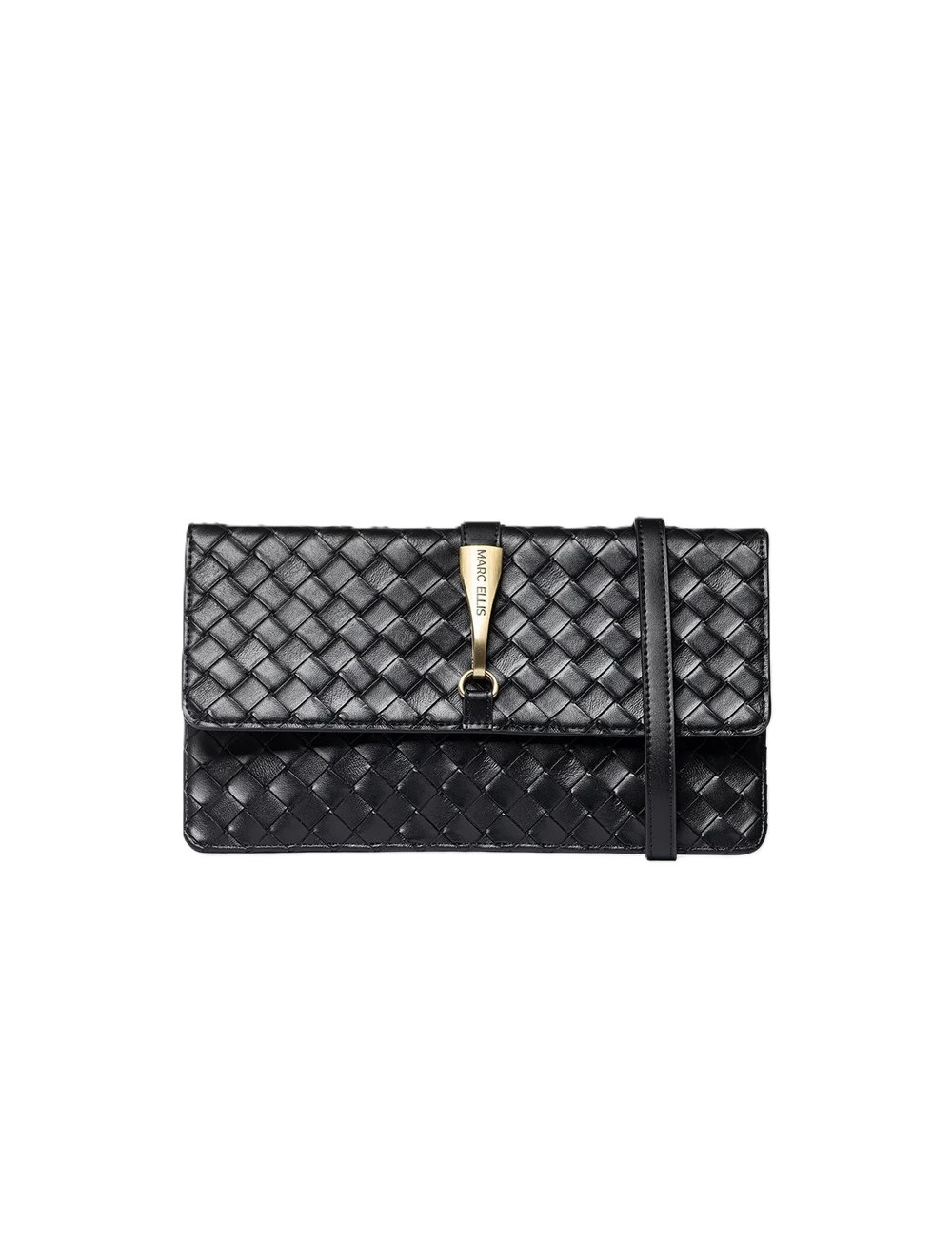 pochette marc ellis DONNA BLACK - CHLOE PLAIT vista frontale