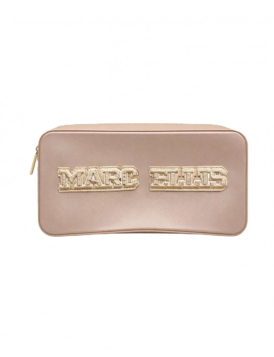 pochette marc ellis DONNA BEIGE SCURO E ORO MOKA MOUSSE/LIGHT GOLD - FLAT SPONGE CM Marc Ellis - vista frontale