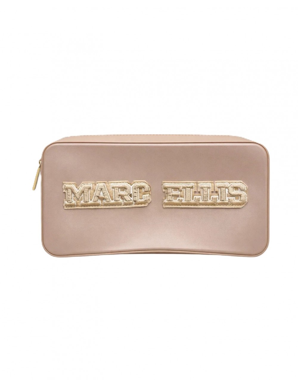 pochette marc ellis DONNA BEIGE SCURO E ORO MOKA MOUSSE/LIGHT GOLD - FLAT SPONGE CM Marc Ellis - vista frontale
