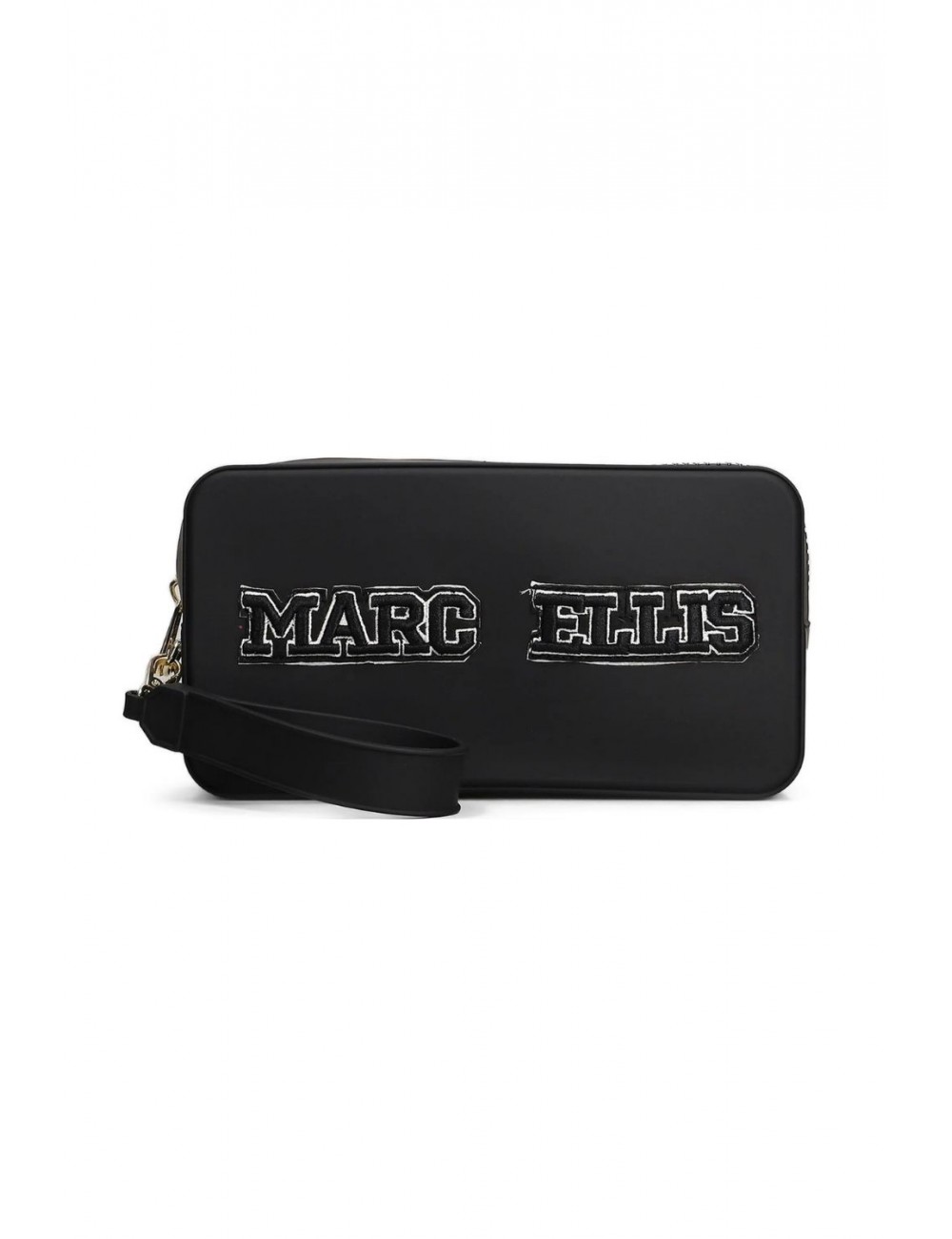 pochette marc ellis DONNA BLACK E LIGHT GOLD - FLAT SPONGE CM vista frontale