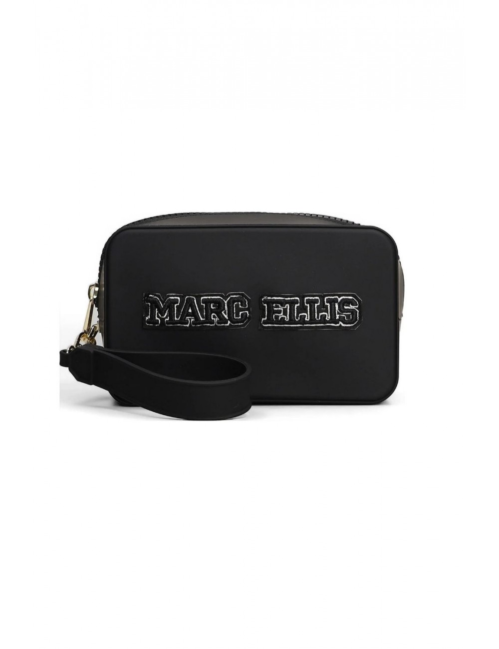pochette marc ellis DONNA BLACK E LIGHT GOLD - FLAT SPONGE CS vista frontale