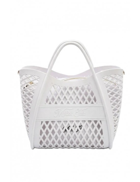 borsa marc ellis DONNA MILK E LIGHT GOLD - FLAT BASKET M vista frontale