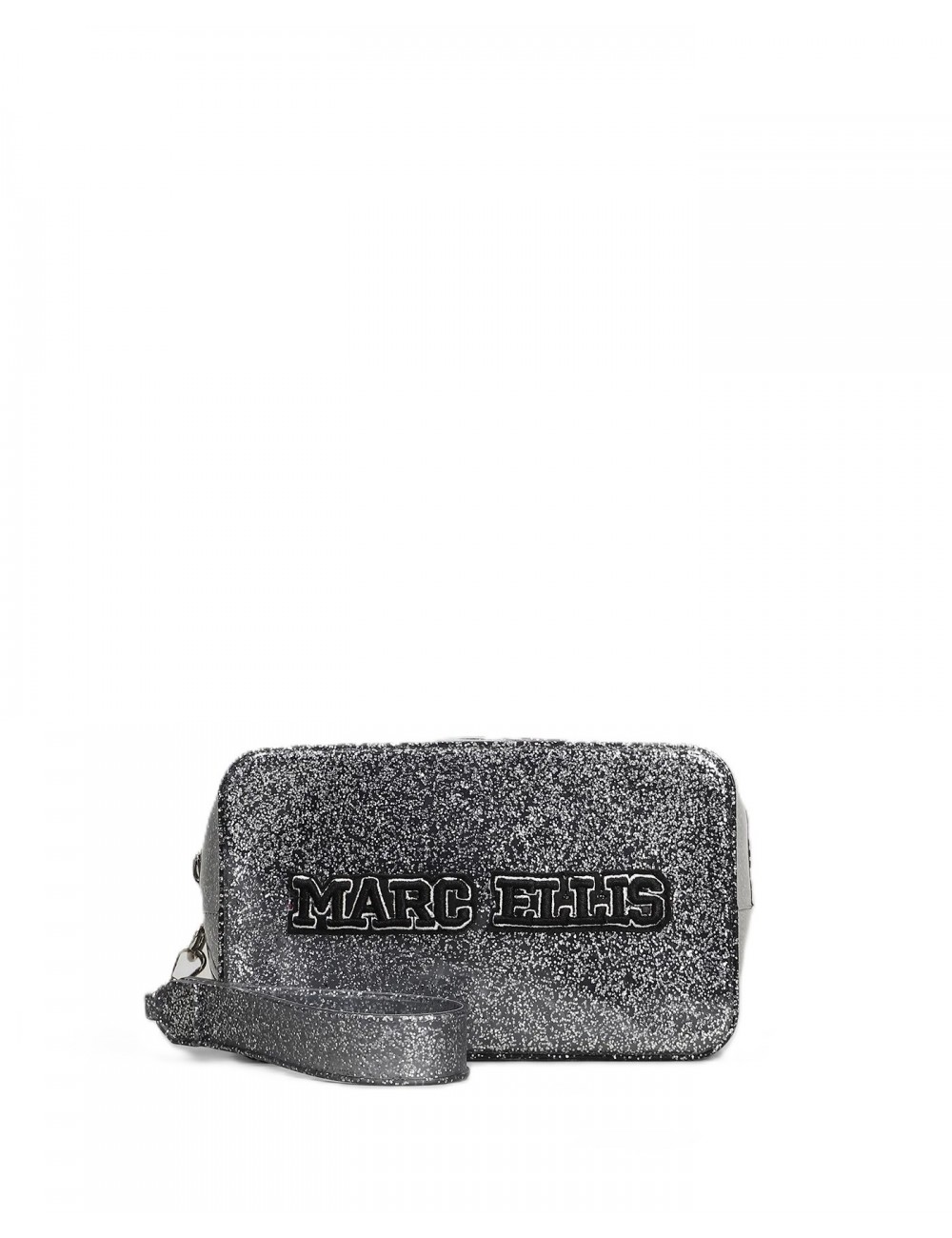 pochette marc ellis DONNA ARGENTO GLITTER E SILVER - FLAT SPONGE CS vista frontale