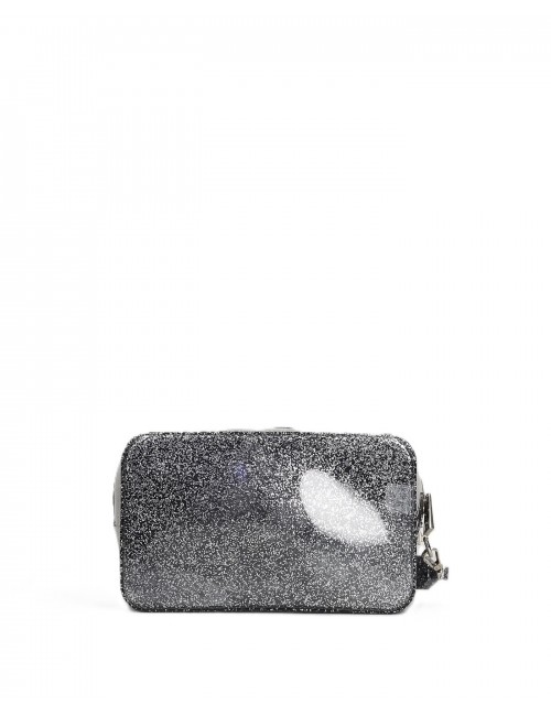 pochette marc ellis DONNA ARGENTO GLITTER E SILVER - FLAT SPONGE CS vista posteriore