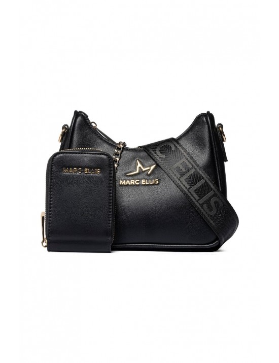 borsa marc ellis DONNA BLACK - ARIEL STAR vista frontale