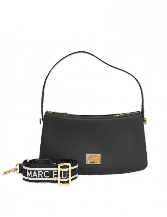 borsa marc ellis DONNA BLACK E LIGHT GOLD - FLAT TIMELESS 26 vista frontale